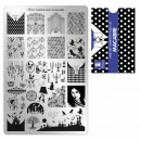 Moyra Stamping Schablone - Stempeln statt Malen - die schnelle und kreative Nailart für Anfänger und Profis zugleich - Macabre Nr.135