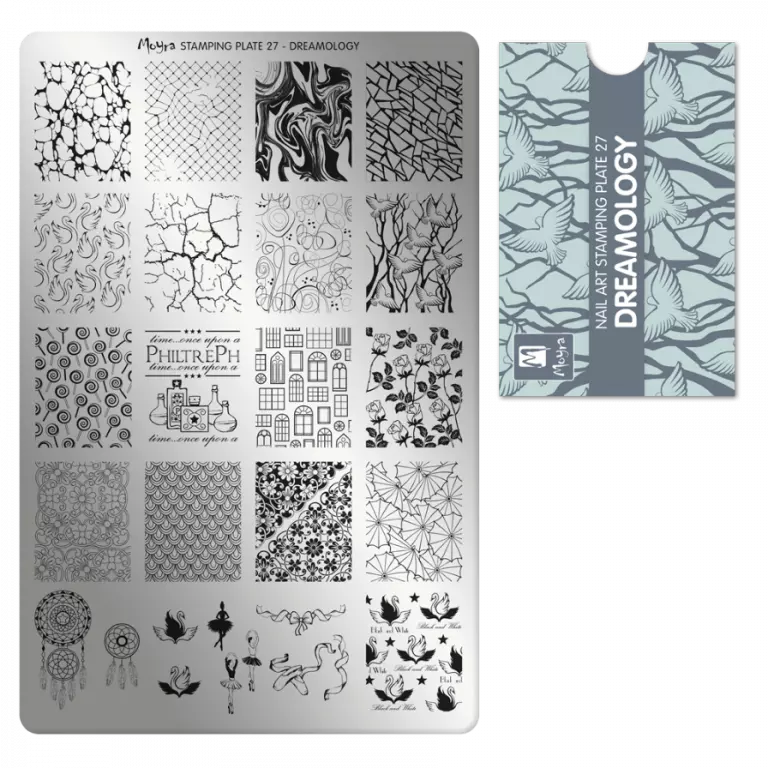 Moyra Stamping Schablone - Stempeln statt Malen - die schnelle und kreative Nailart für Anfänger und Profis zugleich - Dreamology Nr.27