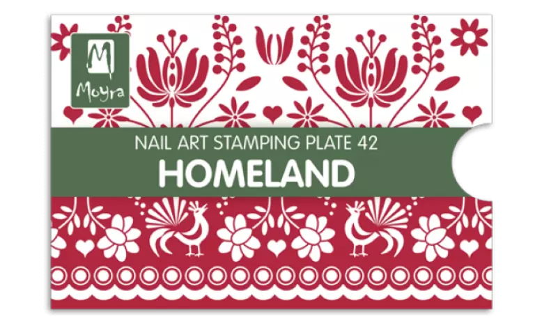 Moyra Stamping Schablone - Homeland Nr.42