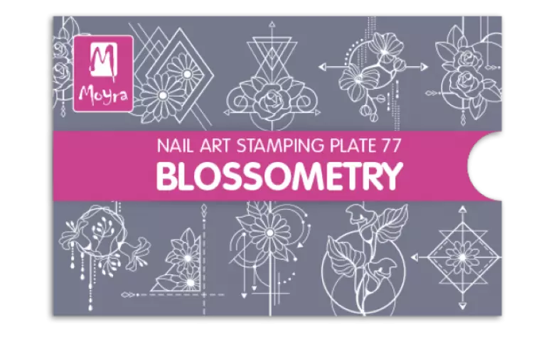 Moyra Stamping Schablone - Blossometry Nr.77