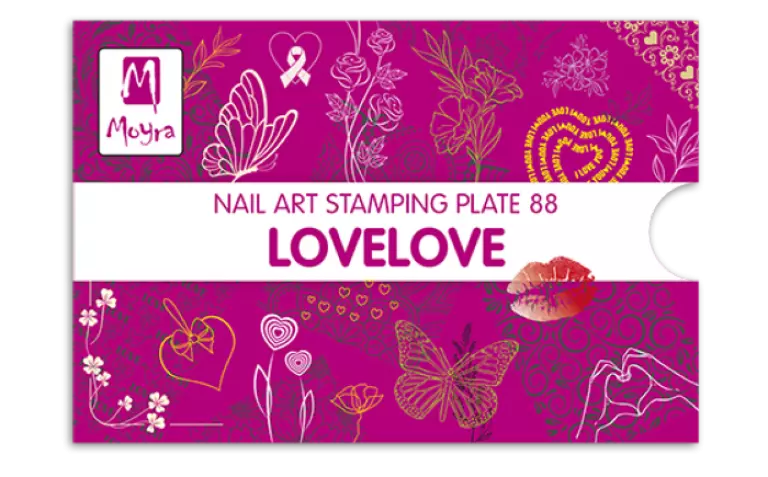 Moyra Stamping Schablone - LoveLove Nr.88