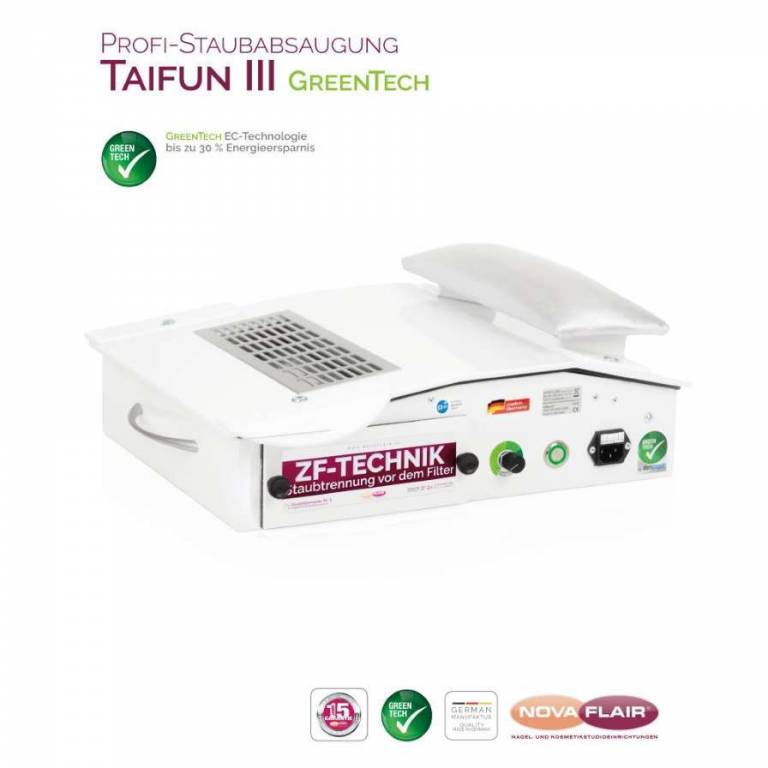 Mobile Staubabsaugung NovaFlair - TAIFUN 3 GreenTech - für Nagelstudio- und Fußpflegestudios