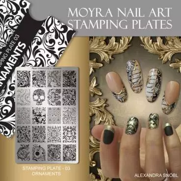 Moyra Stamping Schablone - Ornaments Nr.3