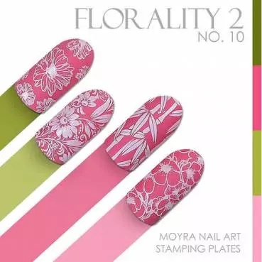 Moyra Stamping Schablone - Florality II Nr.10