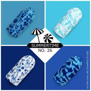 Moyra Stamping Schablone - Summertime Nr.26