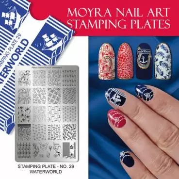 Moyra Stamping Schablone - Waterworld Nr.29