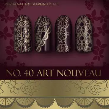 Moyra Stamping Schablone - Art Nouveau Nr.40