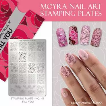 Moyra Stamping Schablone - I Fill You Nr.45