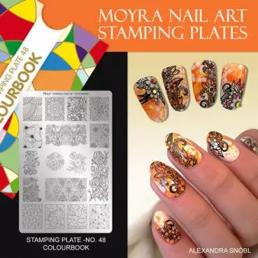 Moyra Stamping Schablone - Colourbook Nr.48