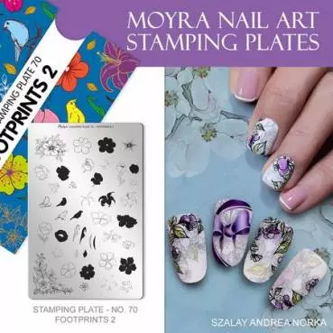 Moyra Stamping Schablone - Footprints 2 Nr.70