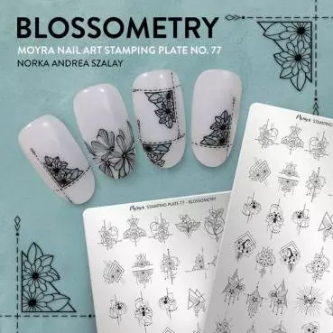 Moyra Stamping Schablone - Blossometry Nr.77