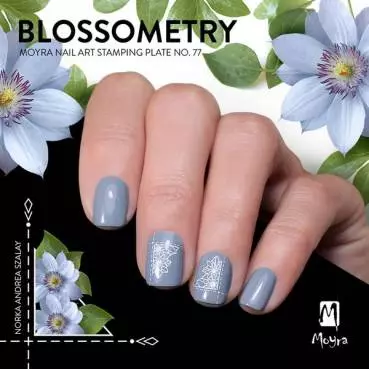 Moyra Stamping Schablone - Blossometry Nr.77