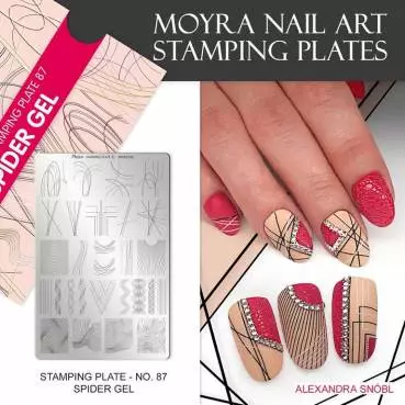 Moyra Stamping Schablone - Spider Gel Nr.87