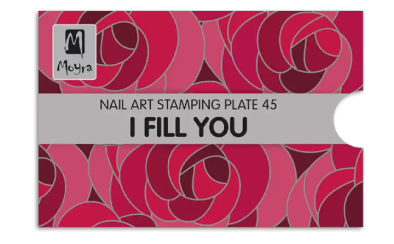 Moyra Stamping Schablone - I Fill You Nr.45