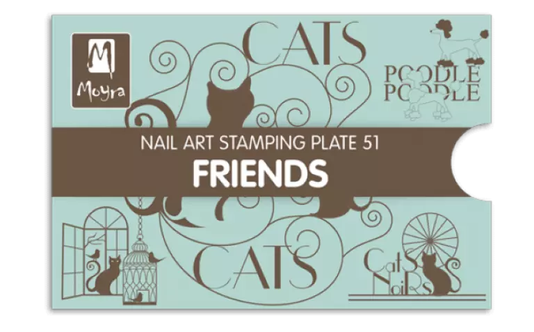 Moyra Stamping Schablone - Friends Nr.51