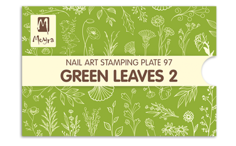 Moyra Stamping Schablone - Green Leaves 2 Nr.97