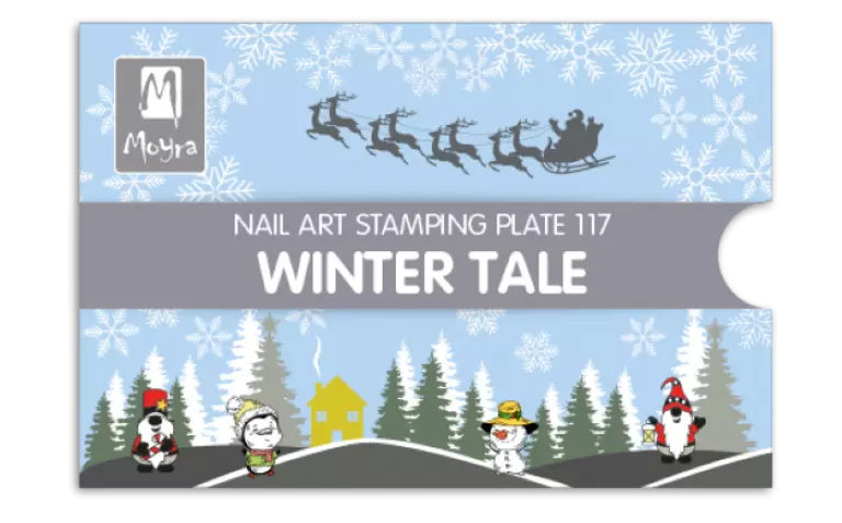 Moyra Stamping Schablone - Winter Tale Nr.117