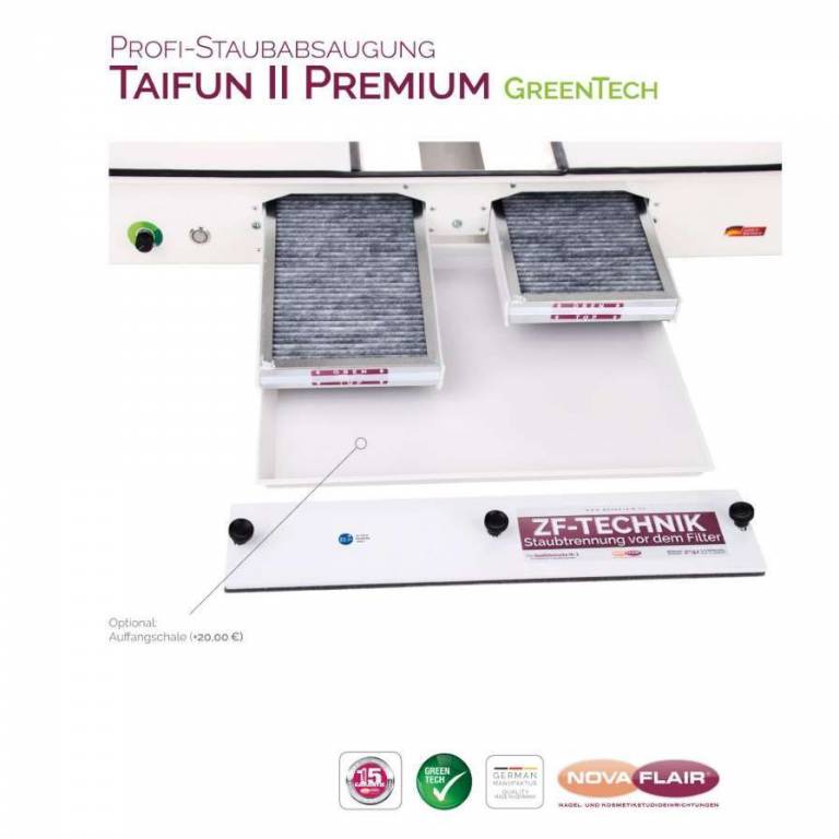 Staubabsaugung NovaFlair - TAIFUN 2 Premium GreenTech - Profi Absaugung für Nagelstudios