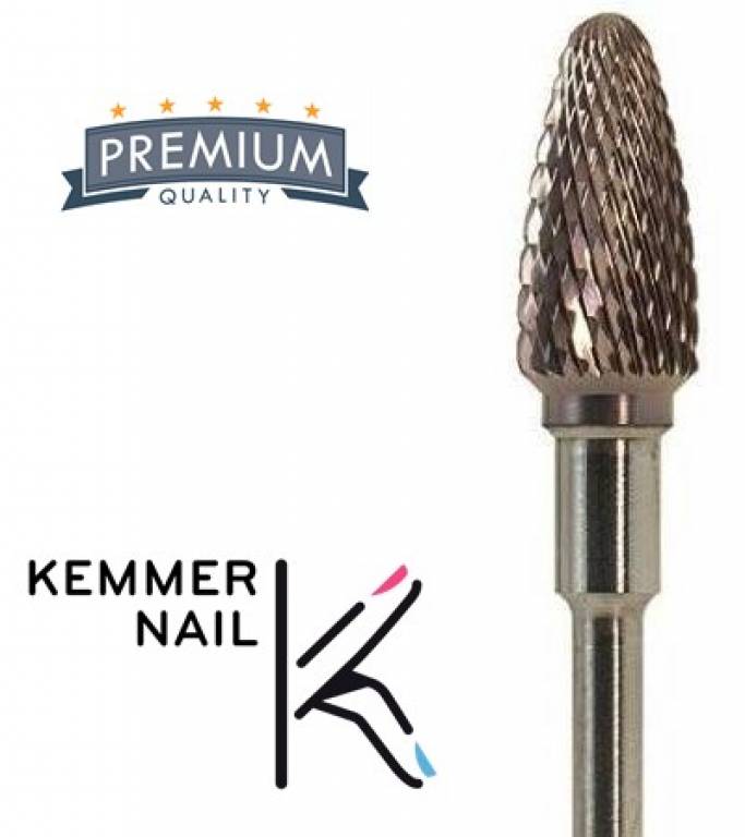 Kemmer Nail – Hartmetall Fräser Bit – für Acryl & Gel – mittel (für LINKSHÄNDER)