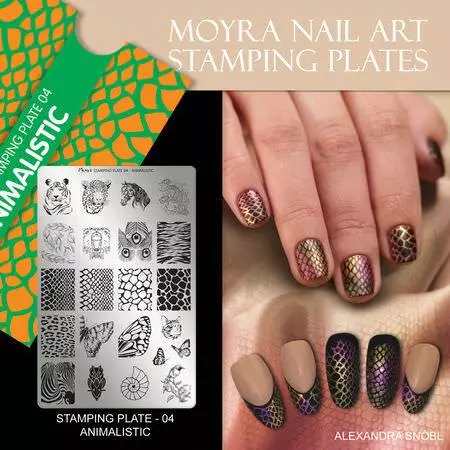 Moyra Stamping Schablone - Animalistic Nr.4