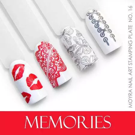 Moyra Stamping Schablone - Memories Nr.16