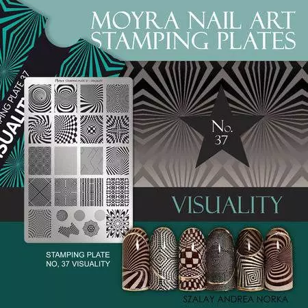 Moyra Stamping Schablone - Visualität Nr.37