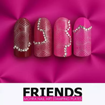 Moyra Stamping Schablone - Friends Nr.51