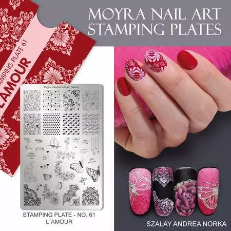 Moyra Stamping Schablone - L'Amour Nr.61