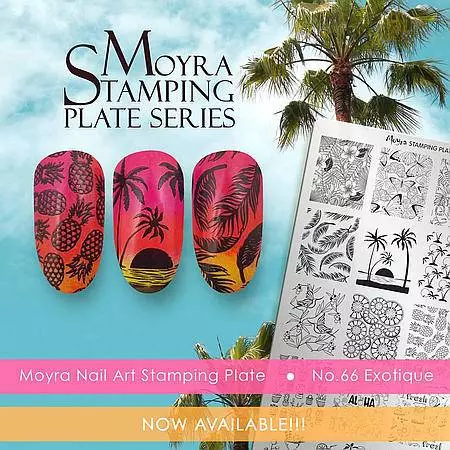 Moyra Stamping Schablone - Exotique Nr.66