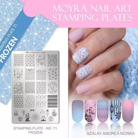 Moyra Stamping Schablone - Frozen Nr.71