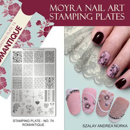 Moyra Stamping Schablone - Romantique Nr.74