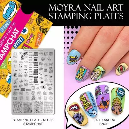 Moyra Stamping Schablone - Stampchat Nr.86