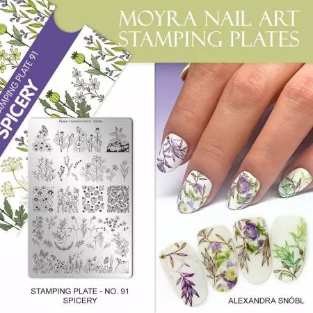 Moyra Stamping Schablone - Spicery Nr.91