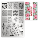 Moyra Stamping Schablone - Stempeln statt Malen - die schnelle und kreative Nailart für Anfänger und Profis zugleich - Big in Japan Nr.95