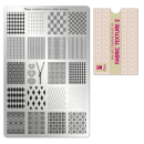 Moyra Stamping Schablone - Stempeln statt Malen - die schnelle und kreative Nailart für Anfänger und Profis zugleich - Fabric Texture 2 Nr.99